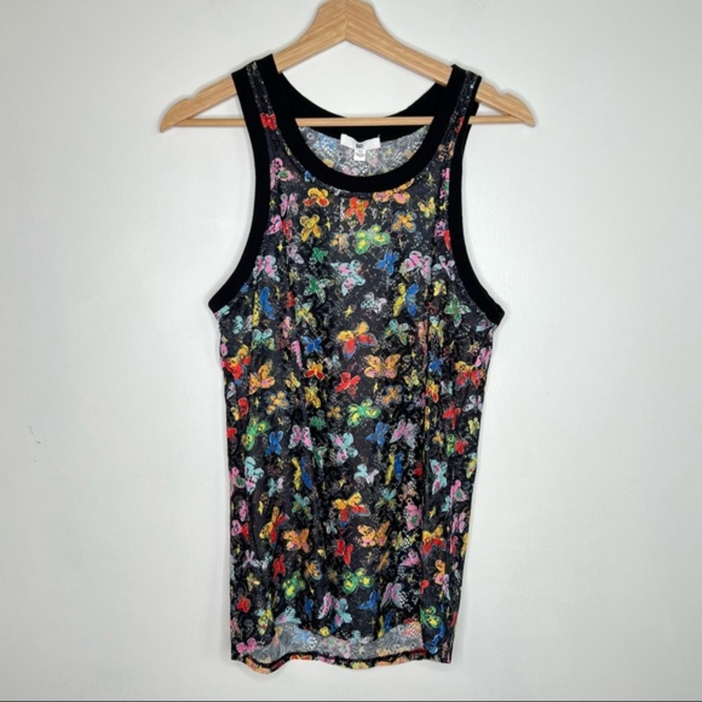 NEW Nordstrom BP. Be Proud By Bp Gender Inclusive sheer Butterfly Lace Tank xs